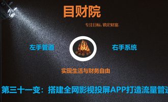 《目财36变》第三十一变：搭建全网影视投屏APP打造流量管道